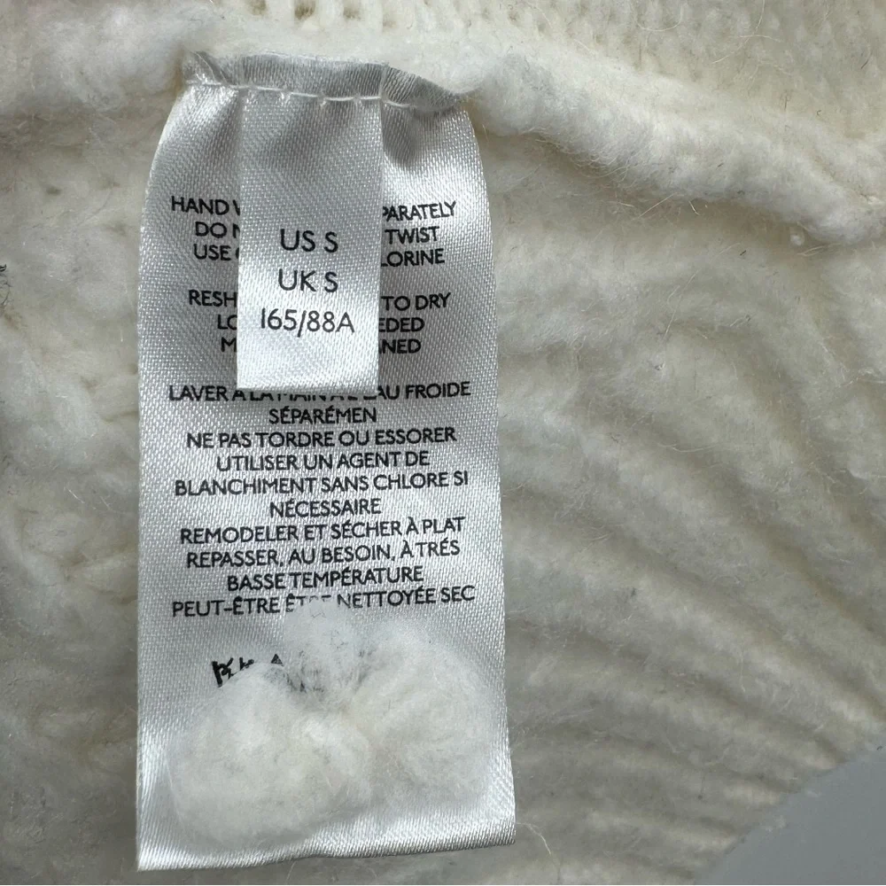 Anthropologie Alpaca Sweater Ramona Sweater Cable Knit V-Neck Sweater Size Small - Picture 6 of 10